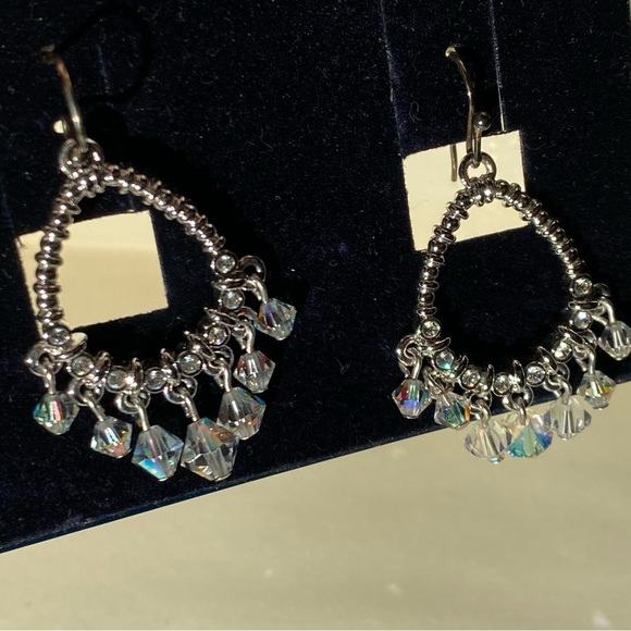 SWAROVSKI chandelier silver tone crystal statement earrings - Picture 8 of 12
